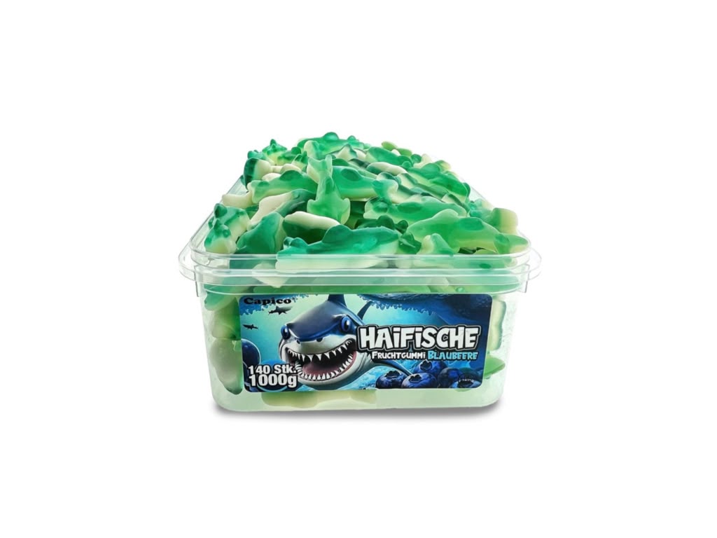 Capico Haifische Grün Blaubeere Halal – 1 kg Großdose