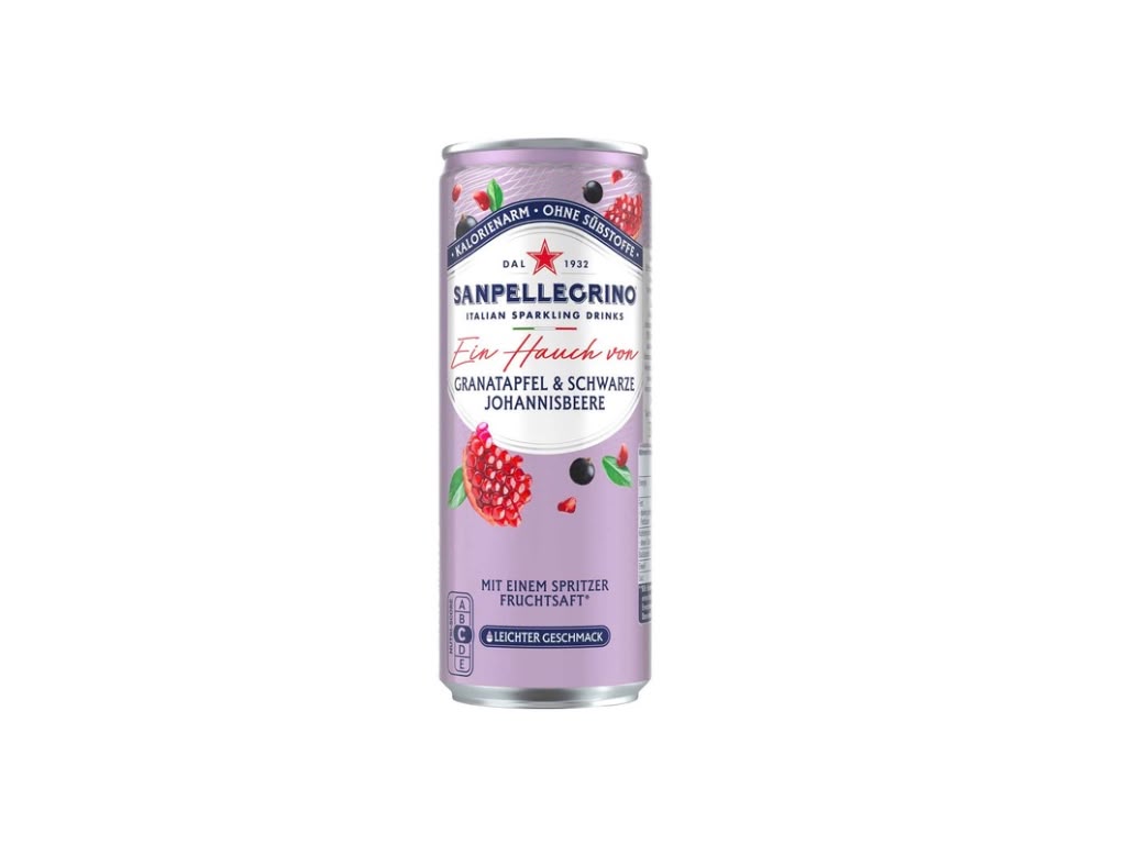 Sanpellegrino Ein Hauch von Granatapfel & Schwarzer Johannisbeere 0,33 l Einzeldose