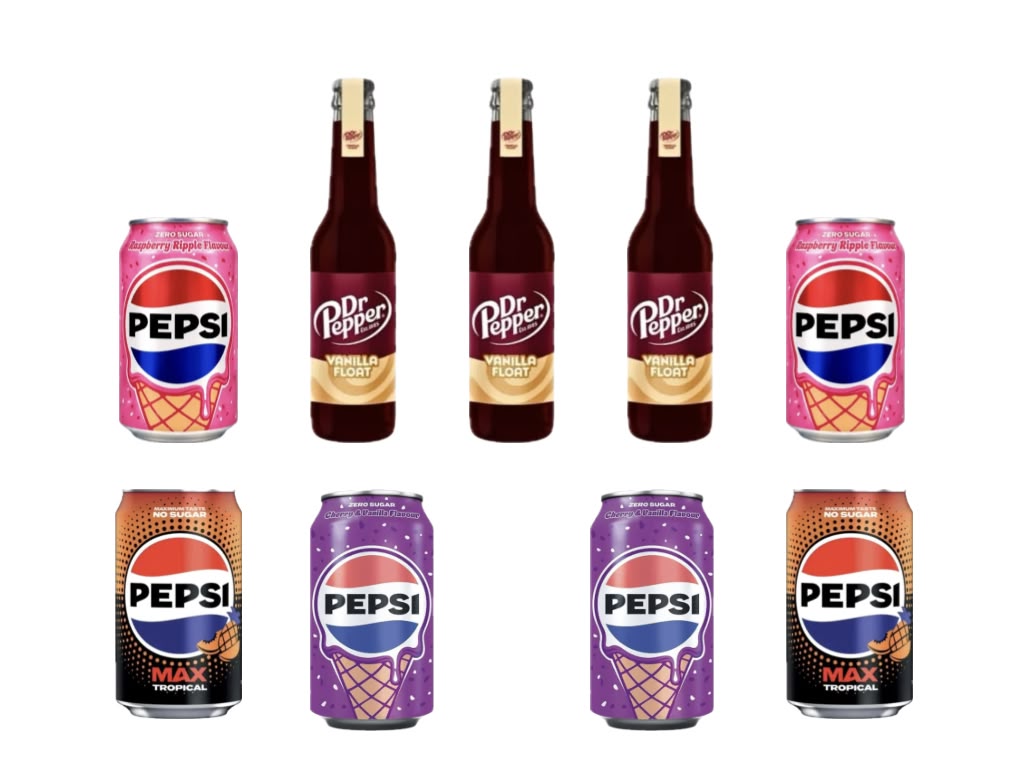 KIG Box Pepsi & Dr Pepper Zero Mix mit 9 Drinks Gesamtansicht