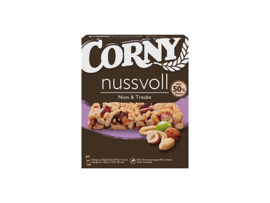 Corny nussvoll Nuss & Traube 4 x 24 g – 96 g