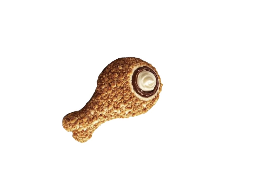 Pop-In Chicken Chocolate Speculoos Snack mit würziger Keksfüllung Nahaufnahme