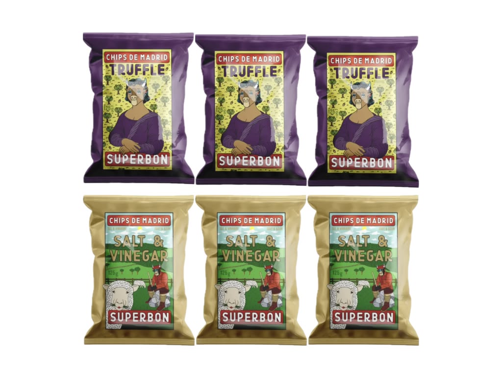 KIG Box Superbon Truffle & Salt & Vinegar 6 Tüten Gesamtansicht