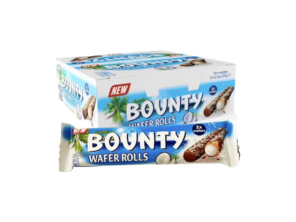 Bounty Crispy Rolls 24x 2er-Packs a 22,7 g - 544g