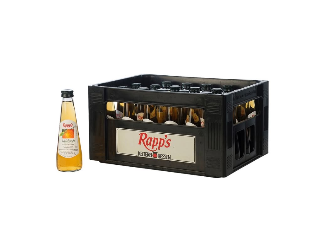 Rapp’s Apfelsaft klar – 24 × 0,2 l Glas-Mehrweg