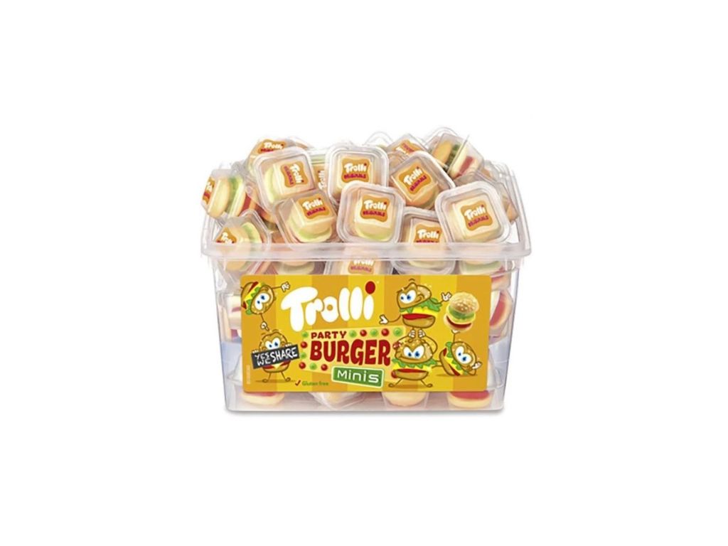Trolli Mini Burger 60 Stück 600g Fruchtgummi Schaumzucker einzeln verpackt