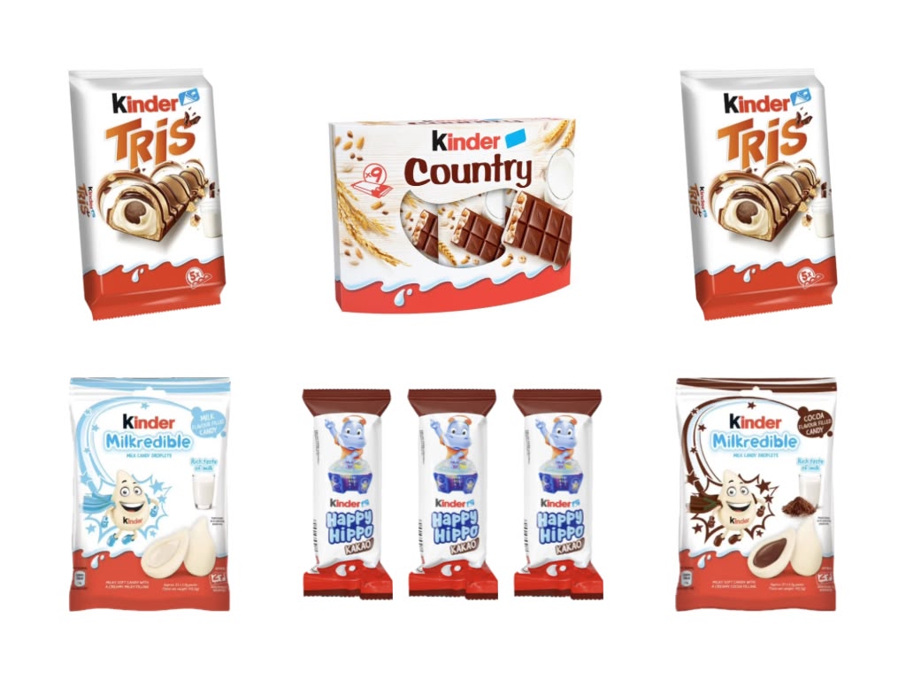 KIG Box Kinder International Mix 8-teilig mit Kinder Tris Country Milkredible und Happy Hippo
