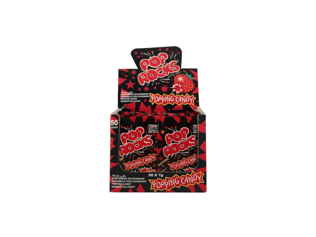 Pop Rocks Strawberry 50 x 7 g – 350 g Großpackung