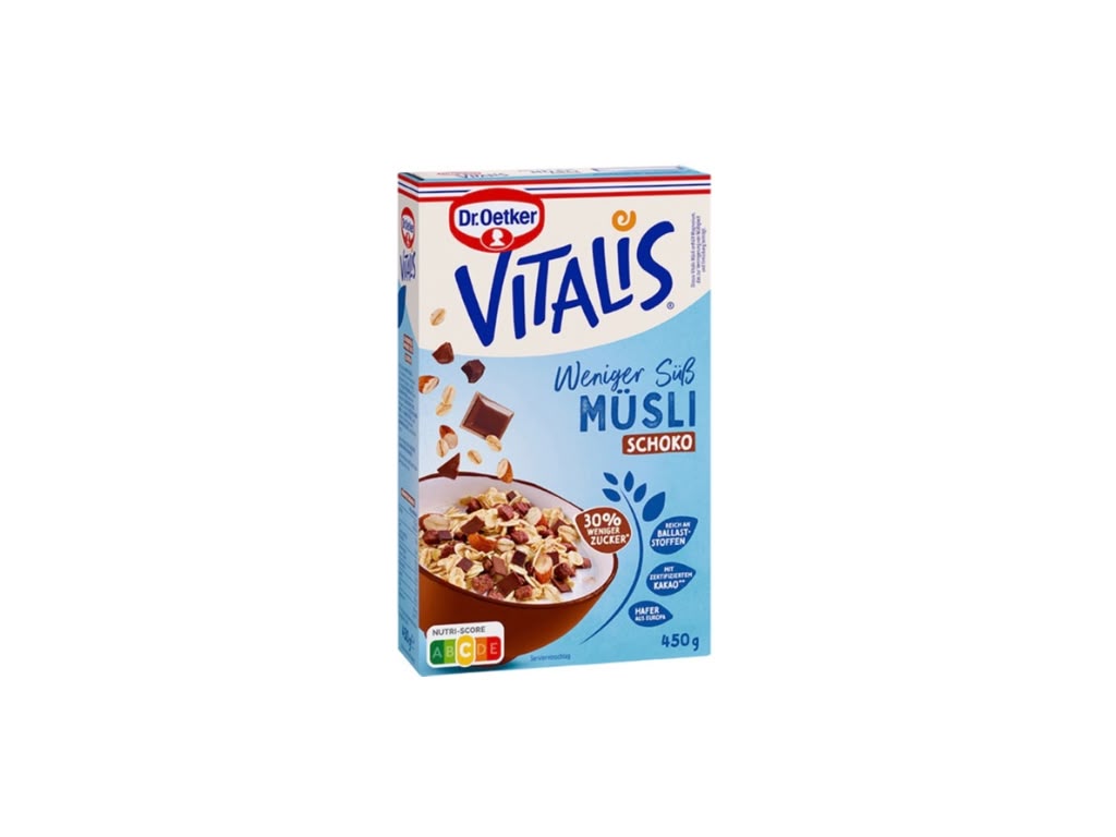 Dr. Oetker Vitalis Weniger Süß Müsli Schoko 450 g