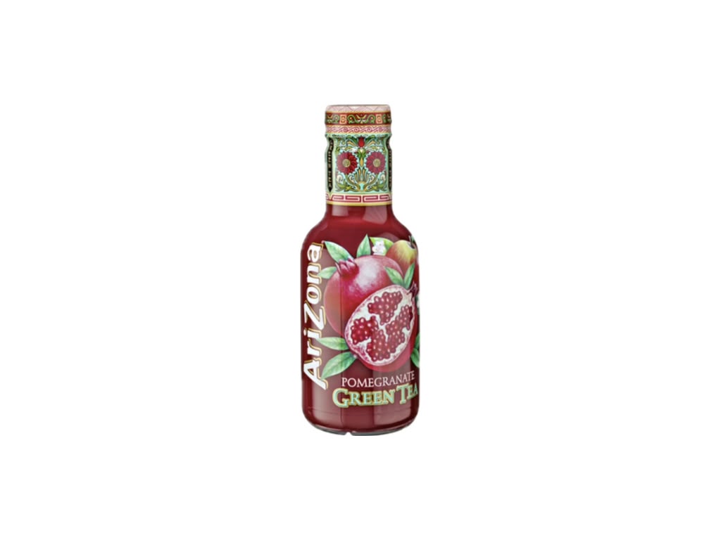 AriZona Pomegranate Green Tea mit Granatapfel-Aroma 0,5 l Flasche