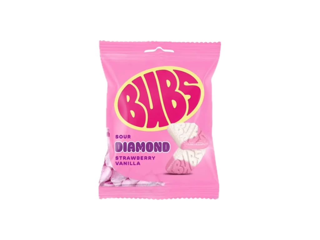 BUBS Sour Ovals Strawberry Vanilla 90 g