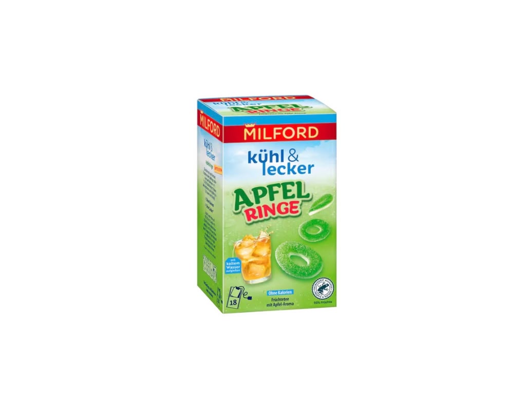 Milford kühl & lecker Apfelringe 18 Beutel / 36 g