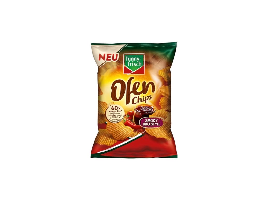 funny-frisch Kessel Chips Cross Cut Spicy BBQ Sauce Style 120 g
