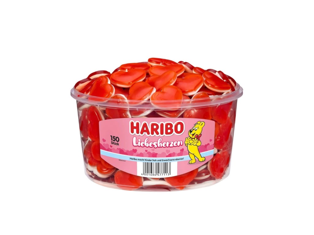HARIBO Liebesherzen – 150 Stück Großdose