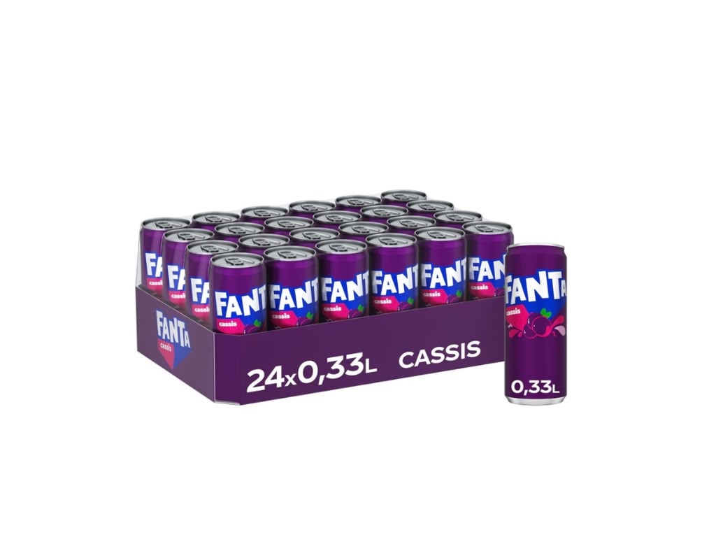 Fanta Cassis 24 × 0,33 l Großpackung