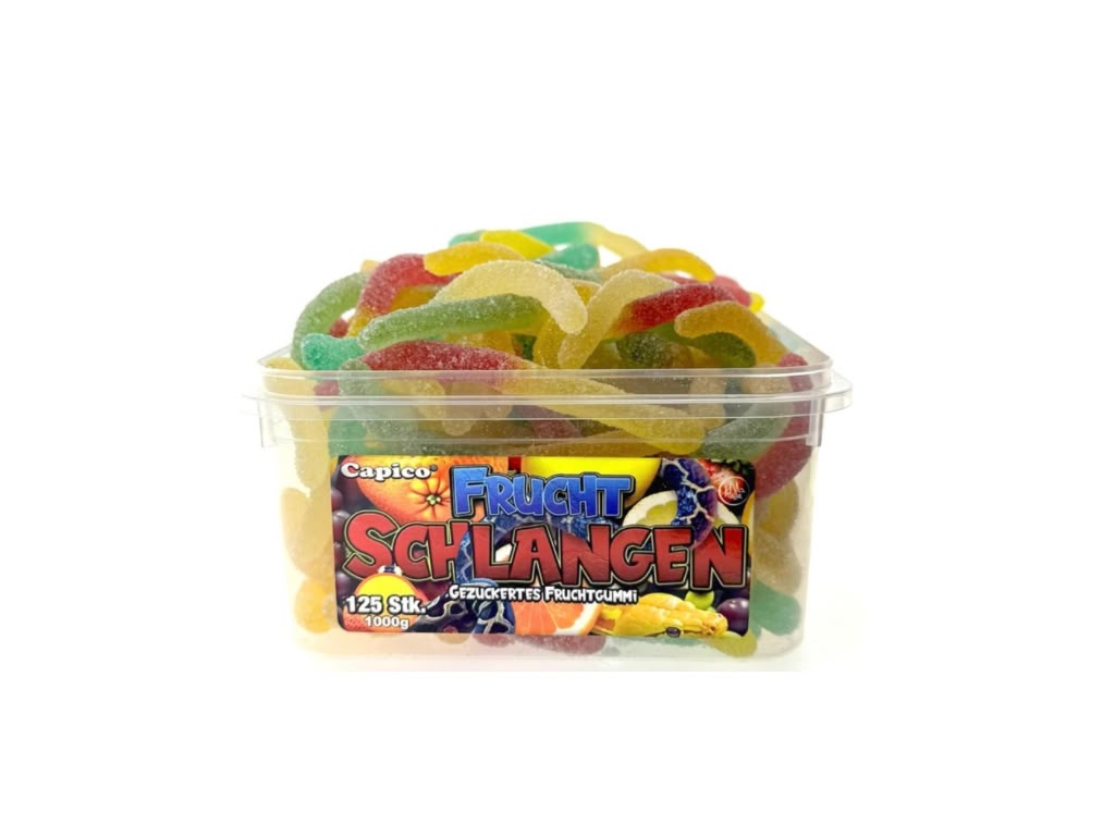 Capico Fruchtschlangen Fruchtgummi Halal – 1 kg Großdose