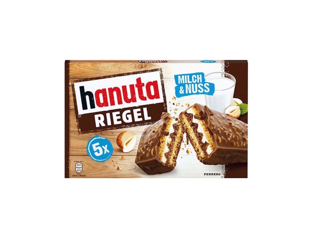 Hanuta Riegel Milch & Nuss 5 Stück 5 x 34,5 g – 172,5 g