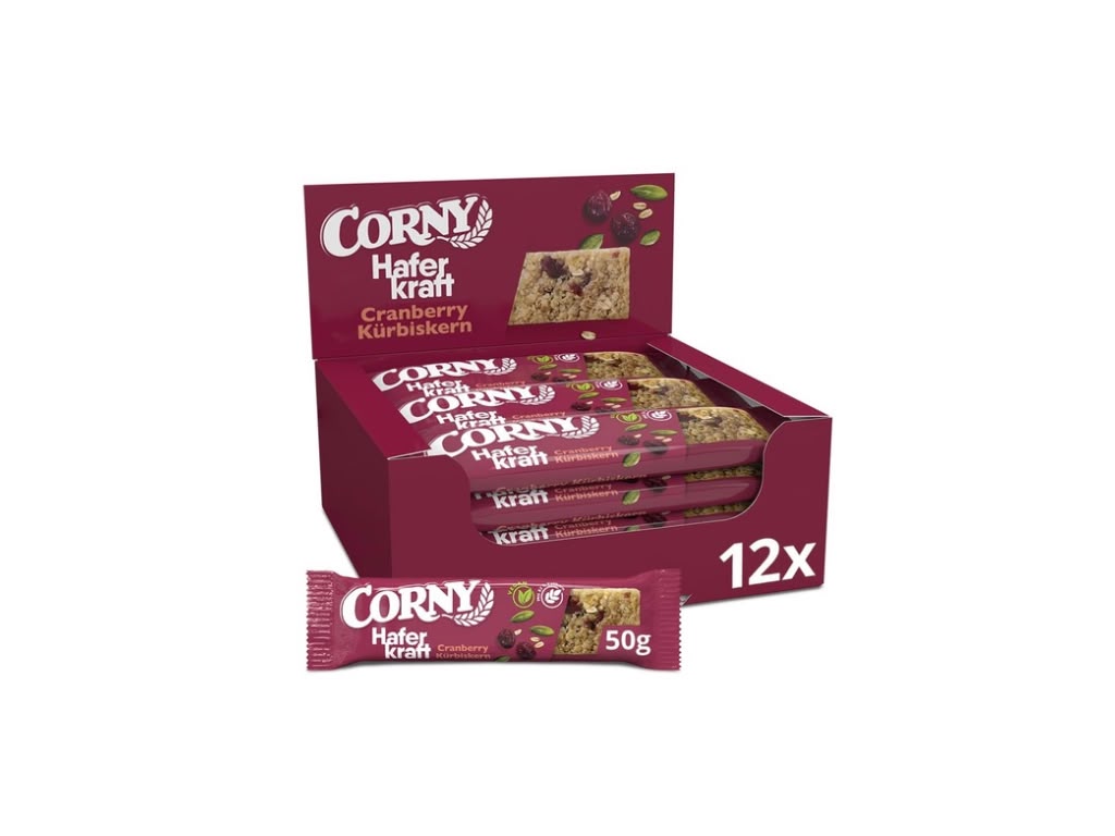 Corny Haferkraft Cranberry Kürbiskern 12 x 50 g – 600 g