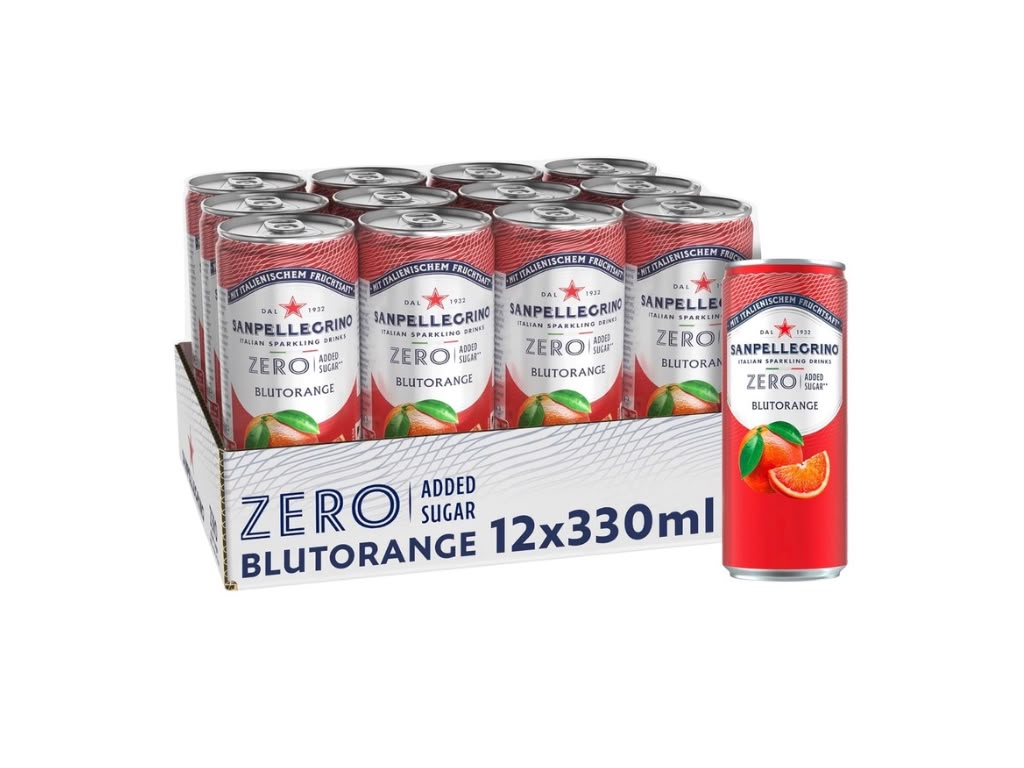 Sanpellegrino Blutorange Zero 12 × 0,33 l Großpackung