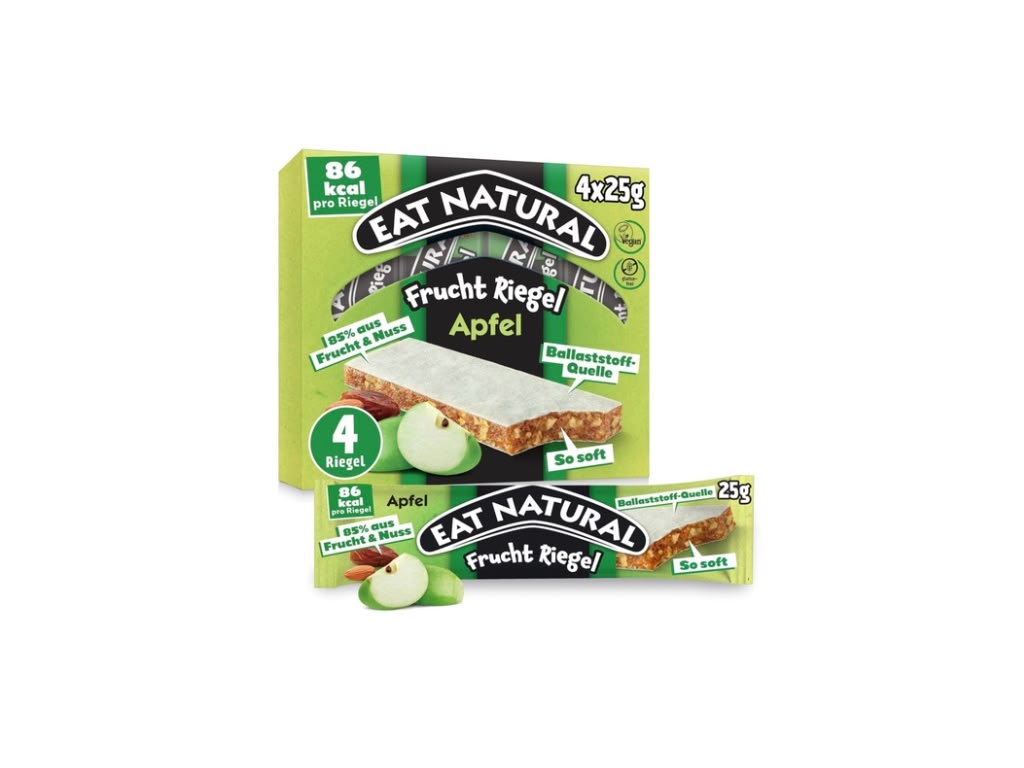 Eat Natural Frucht Riegel Apfel 4 x 25 g – 100 g