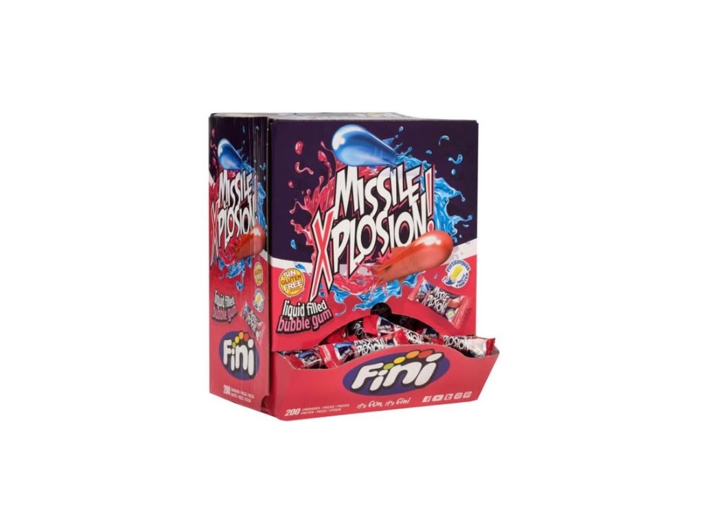 Fini Missile Xplosion Bubble Gum 200 Stück Großpackung