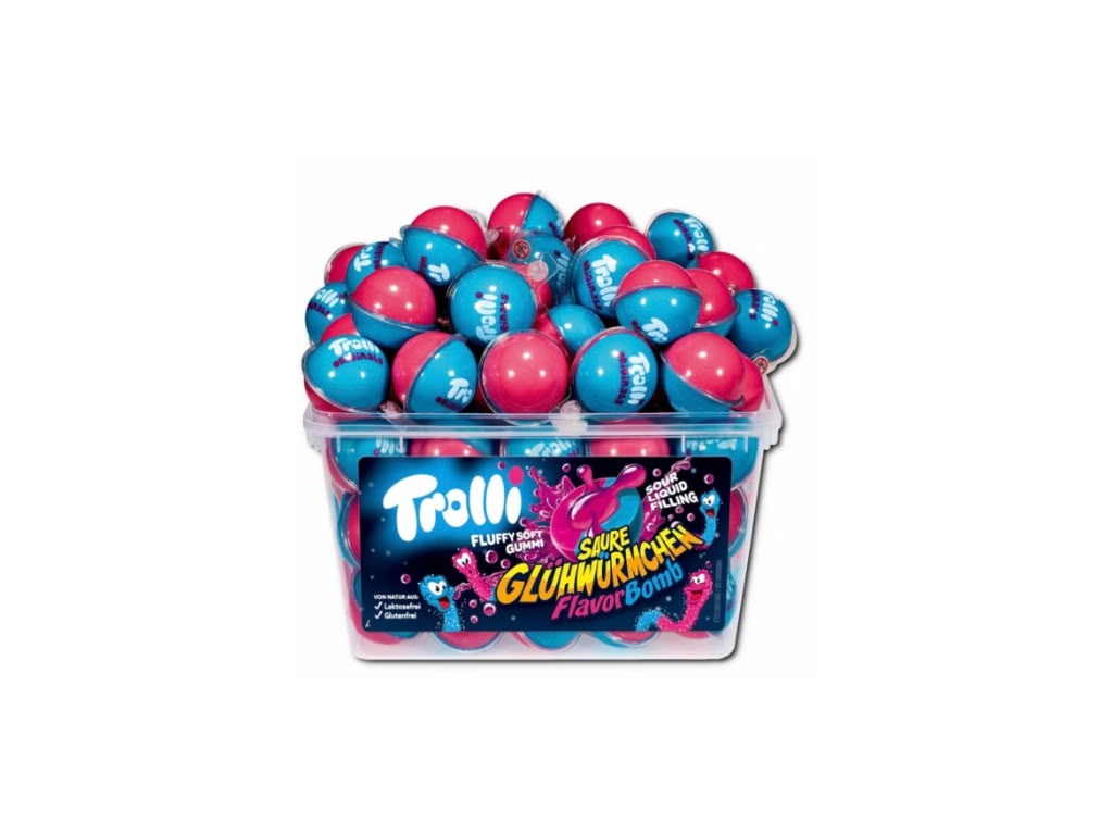 Trolli Vers de terre acidulés – Grande boîte de 150 pièces