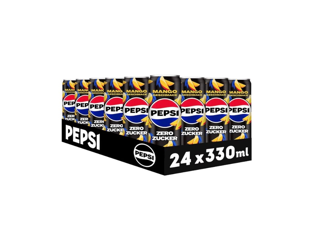 Pepsi Zero Zucker Mango 24 × 0,33 l Großpackung