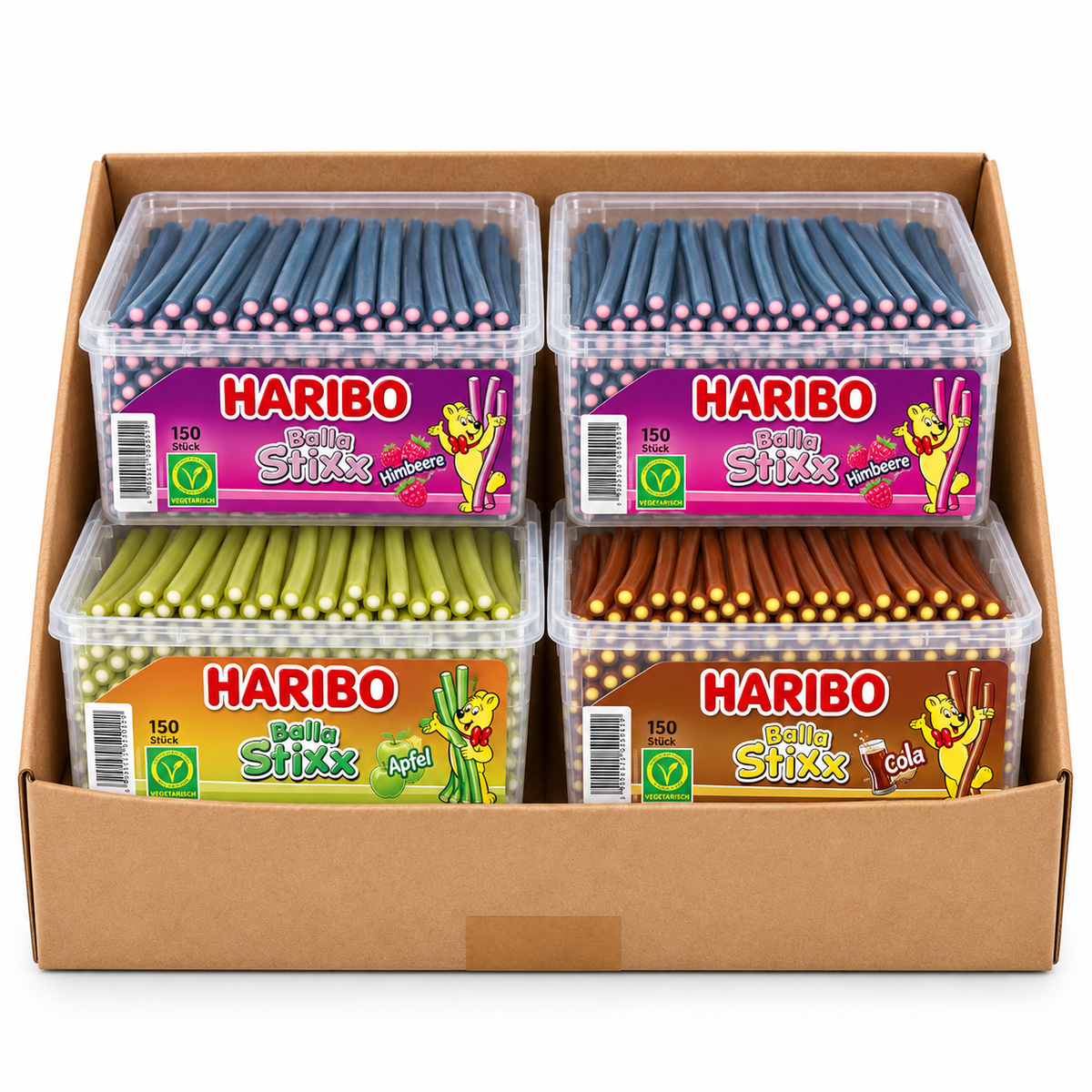 KIG Haribo Balla Stixx 4er Box – 600 Stück