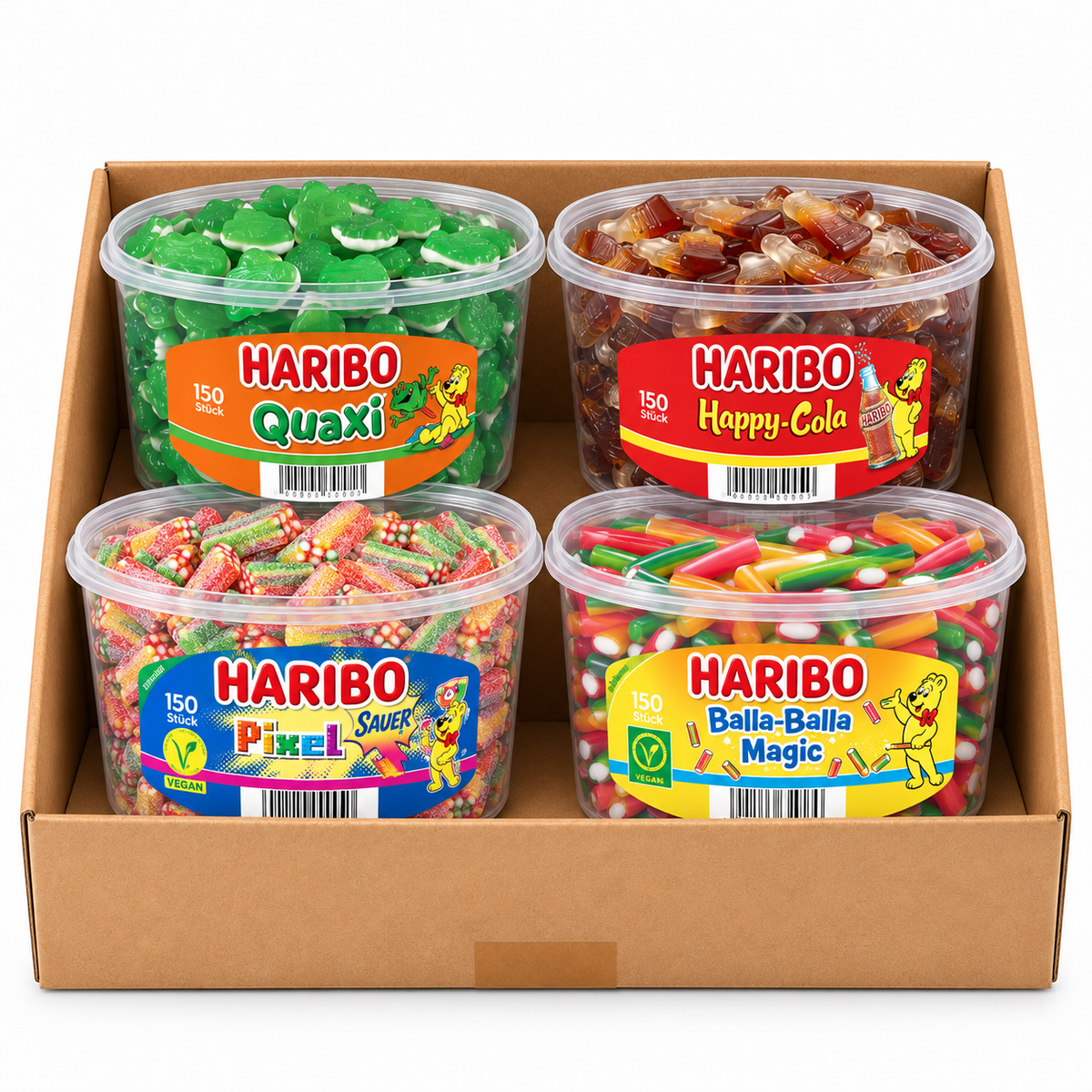 KIG Haribo 4-Dosen Mix Box – 600 Stück Süßigkeiten