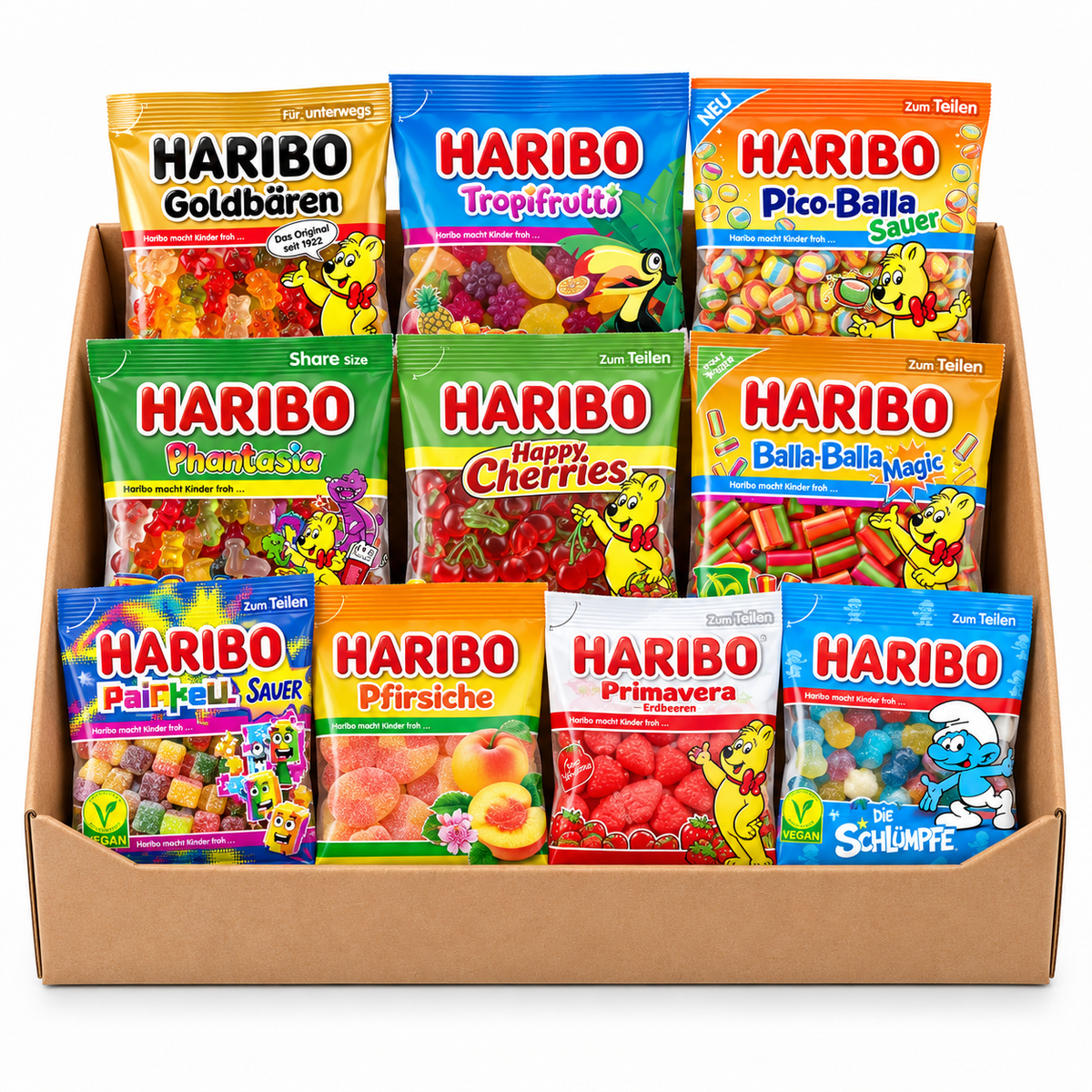 KIG Haribo 10er Mix Box – 10 verschiedene Süßigkeiten