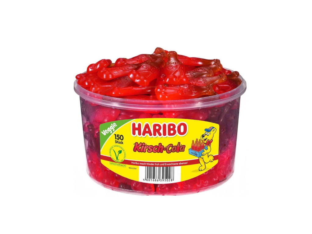 Haribo Kirsch-Cola vegetarisch 150er // Dose 1,35KG