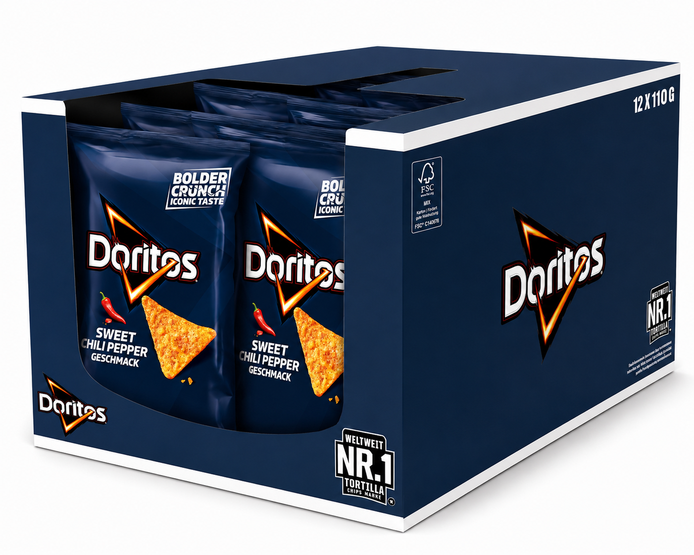 Doritos Sweet Chili Pepper 110g // 12 x 110g = 1,32kg Tray