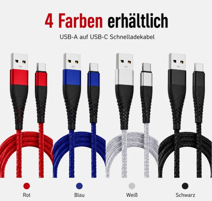 Schnellladekabel USB Typ C Datenkabel Lade Kabel für Samsung Huawei Apple Handy