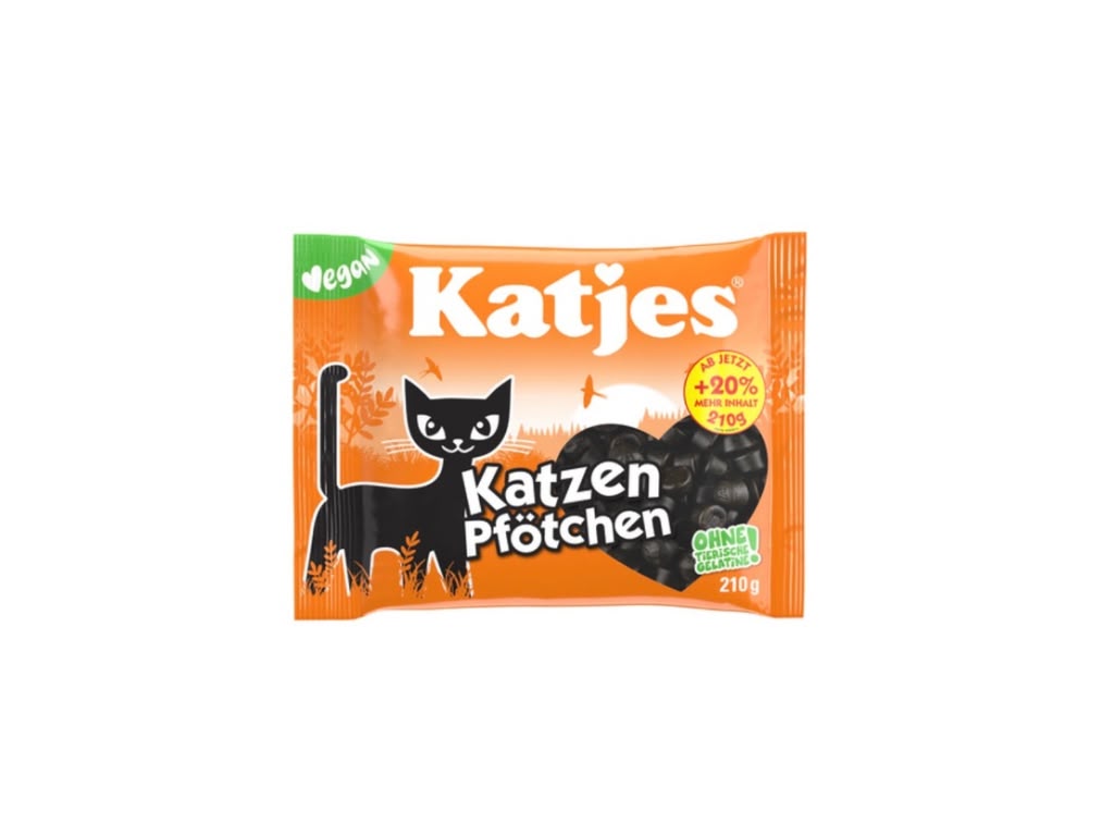 Katjes Katzen Pfötchen Lakritz 210 g
