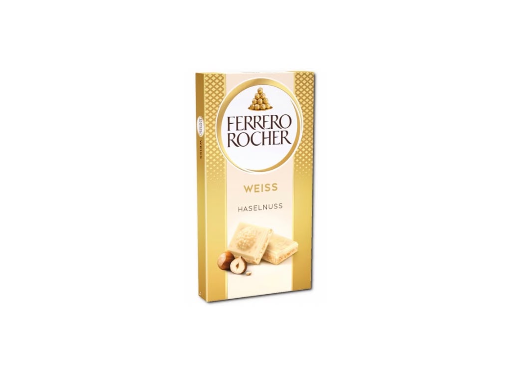Ferrero Rocher Weiss Haselnuss Tafel 90 g