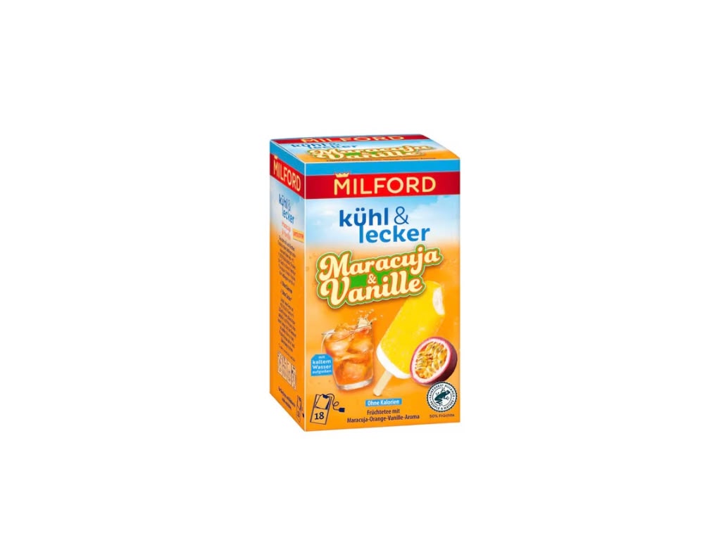 Milford kühl & lecker Maracuja Vanille 18 Beutel / 36 g