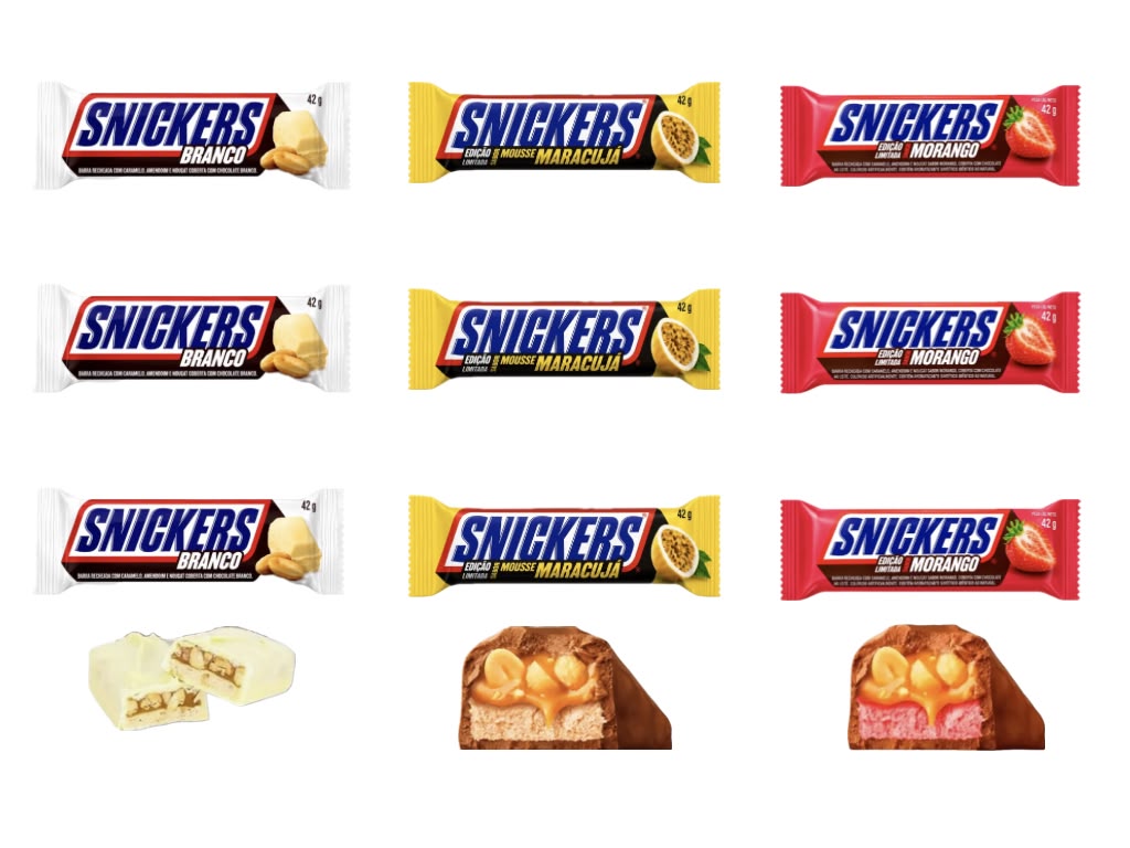 KIG Box Snickers Brasil Mix 9 Riegel mit Branco Maracujá und Morango