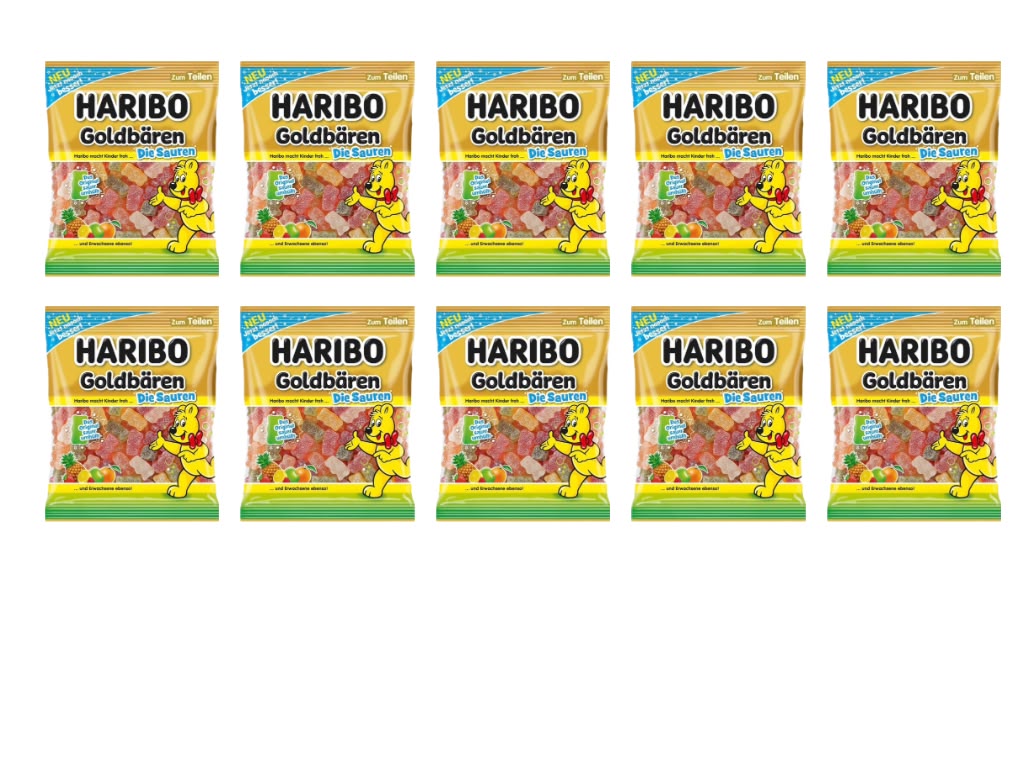 KIG Box HARIBO Goldbären Die Sauren – 10 Tüten