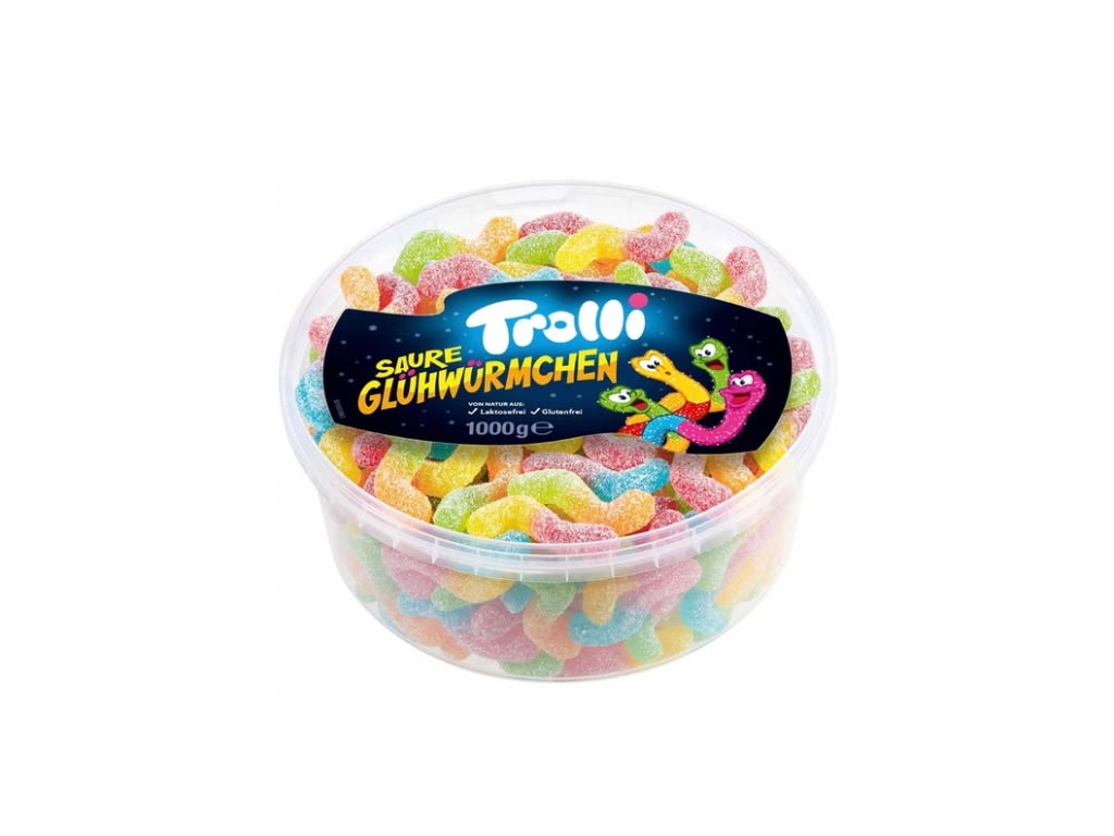 Trolli Saure Glühwürmchen Großdose 1.000 g Großpackung