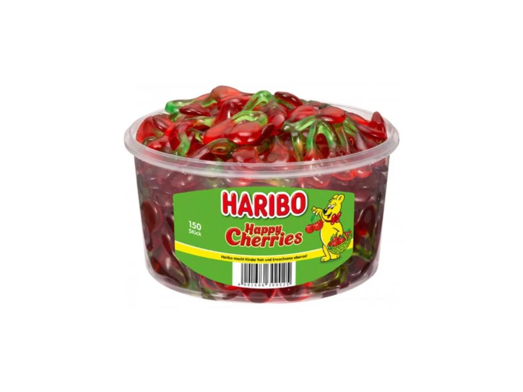 HARIBO Happy Cherries Fruchtgummi 150 Stück- 1,2 kg Dose