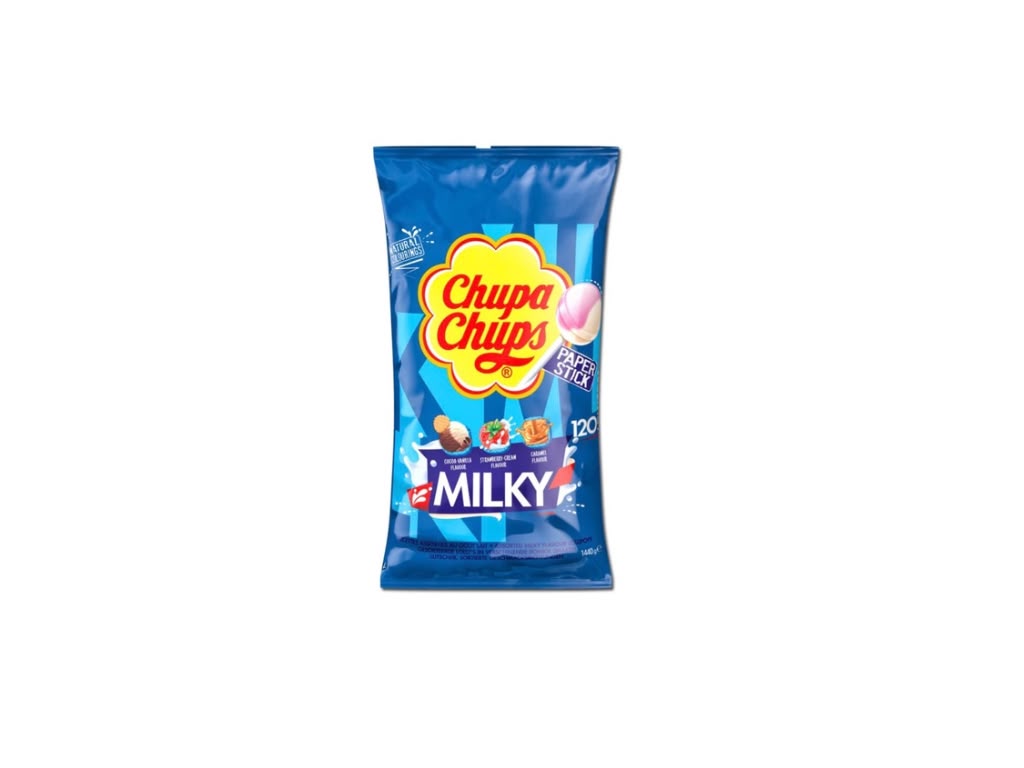Chupa Chups Milky Großbeutel 120 x 12 g – 1.440 g