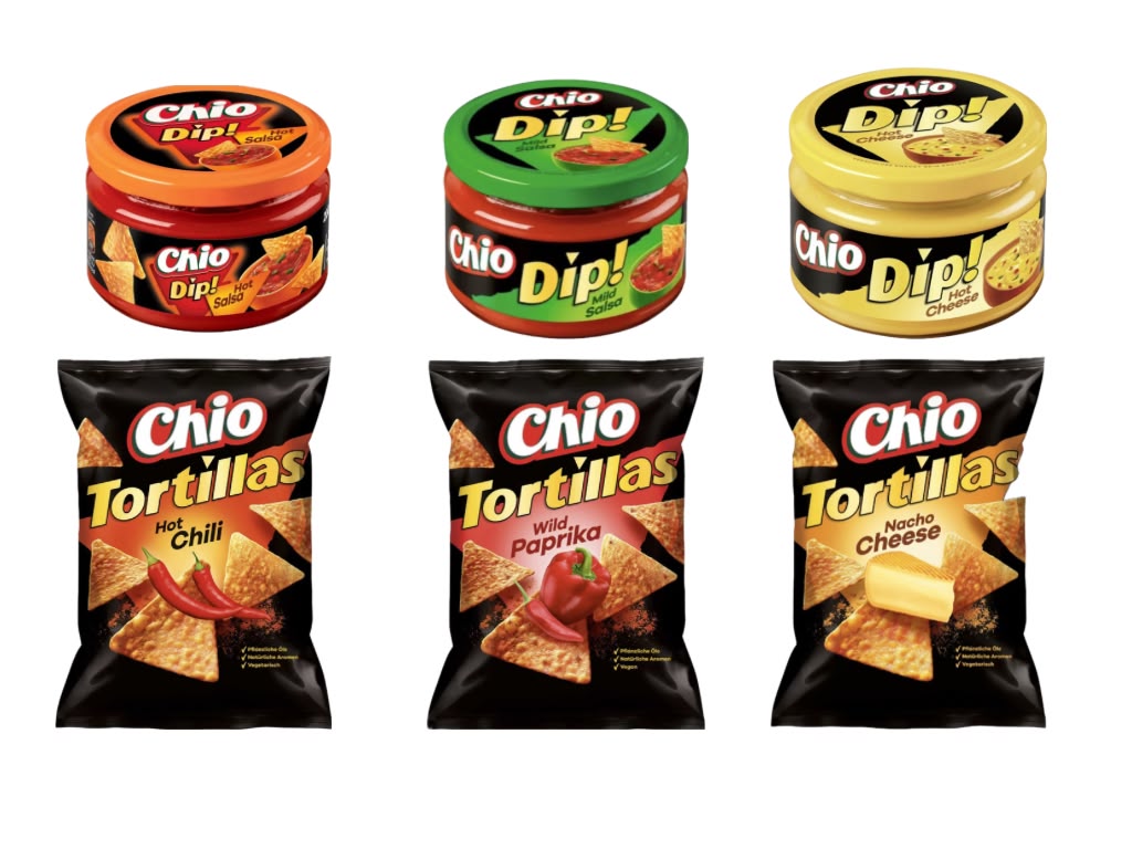 KIG Box Chio Tortillas & Dips 6-teilig Gesamtansicht