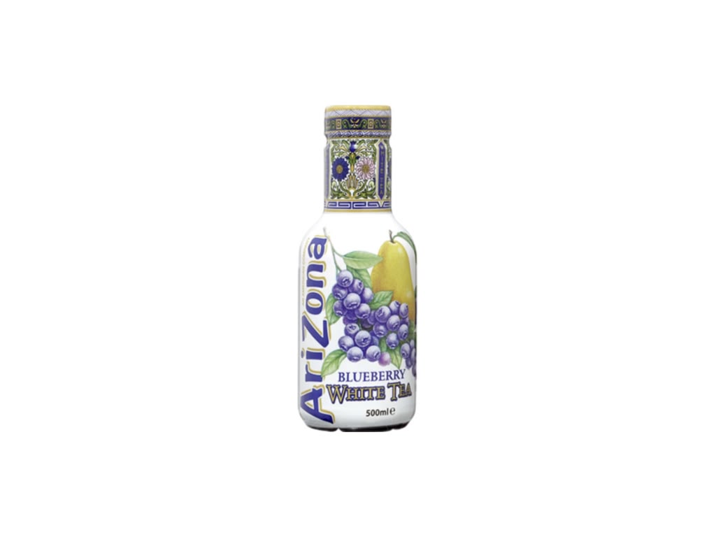 AriZona Blueberry White Tea weißer Tee mit Blaubeergeschmack 0,5 l Flasche