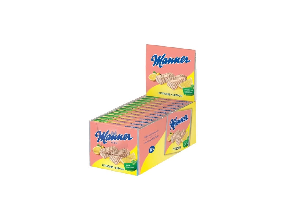 Manner Schnitten Zitrone Großpackung 12 x 75 g – 900 g