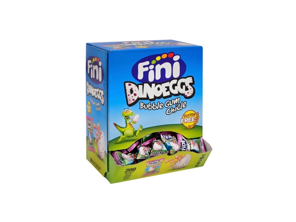 Fini Dino Eggs Bubble Gum Liquid Filled 200 Stück Großpackung