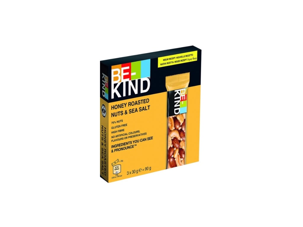BE-KIND Honey Roasted Nuts & Sea Salt 3 x 30 g – 90 g
