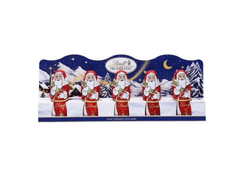Lindt Mini-Pères Noël Chocolat noir intense 60 % 50 g – 5 pièces