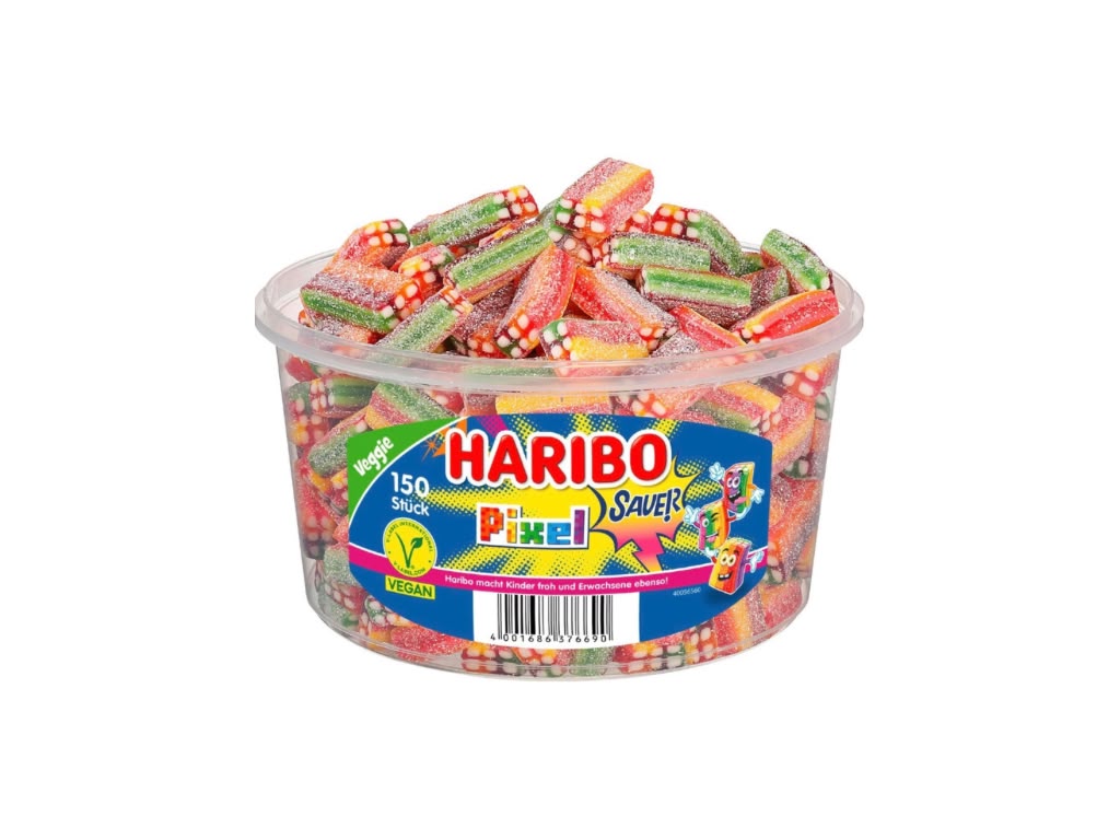 HARIBO Rainbow Pixel Sauer – 150 Stück Großdose