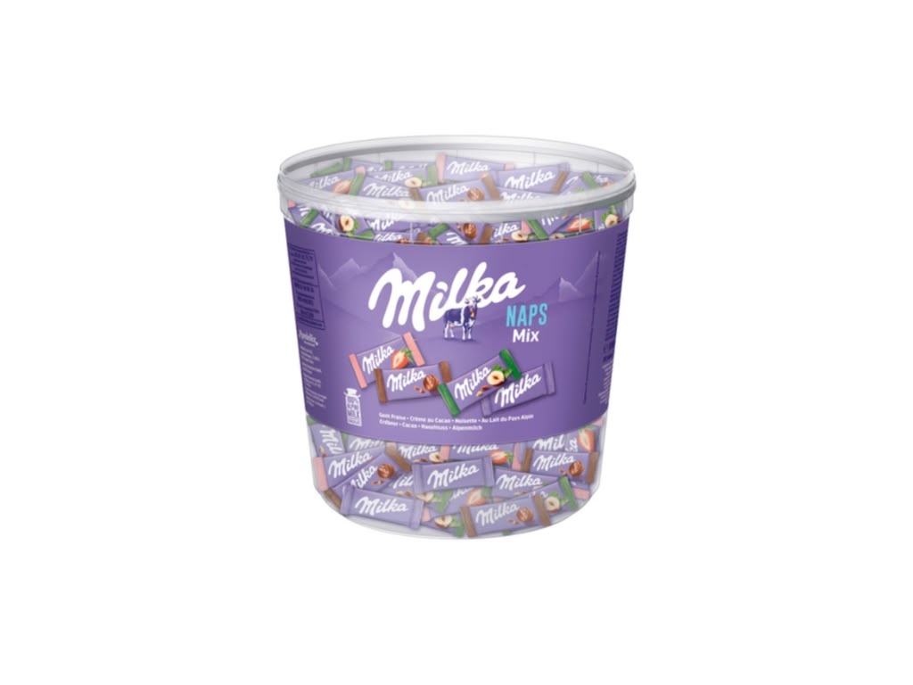 Milka Naps Mix – ca. 207 Stück / 1 kg Großdose
