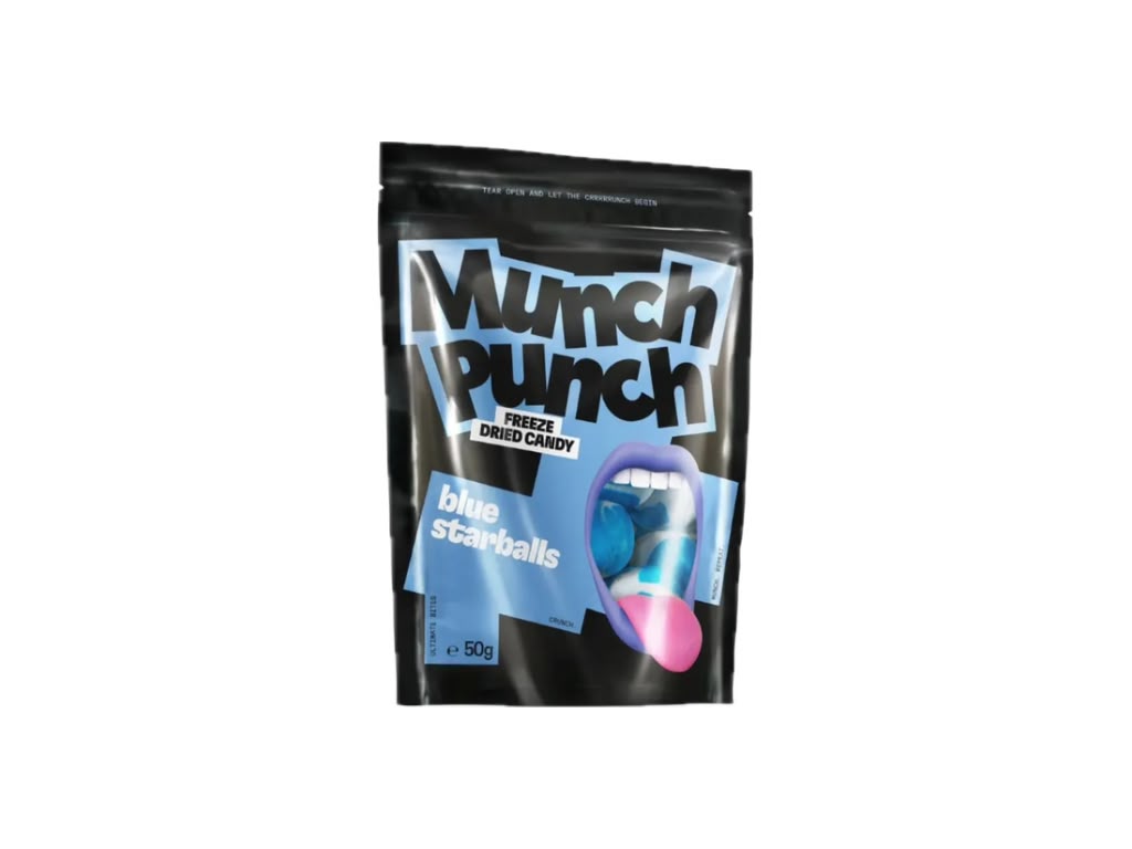 Munch Punch Blue Starballs Freeze Dried Candy 50 g