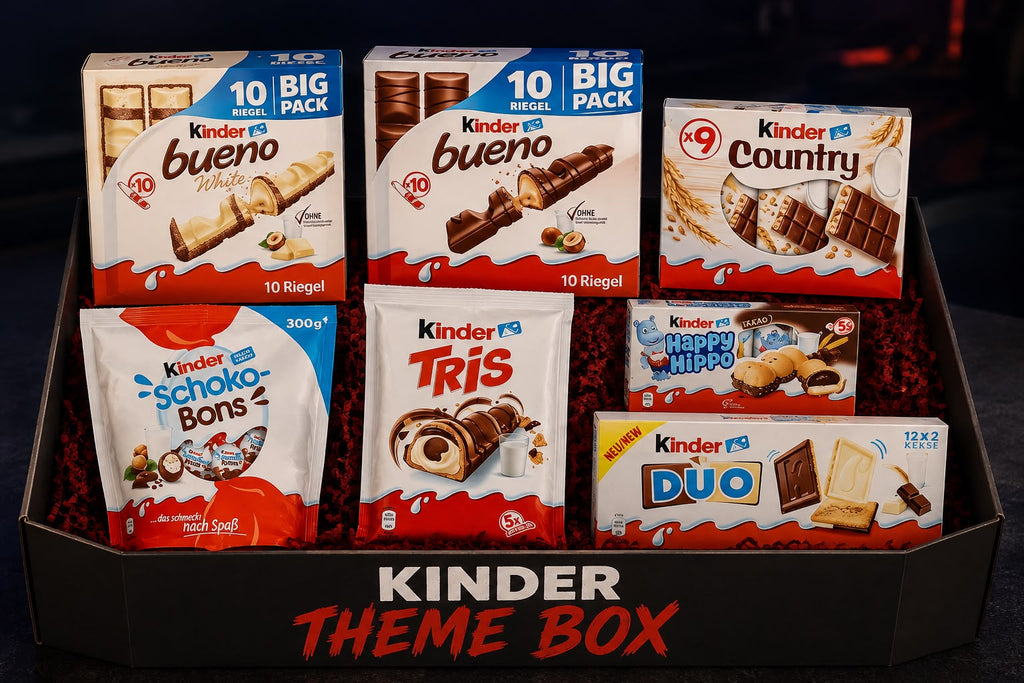 Kinder Theme Box – 7 Sorten Schokolade & Süßigkeiten